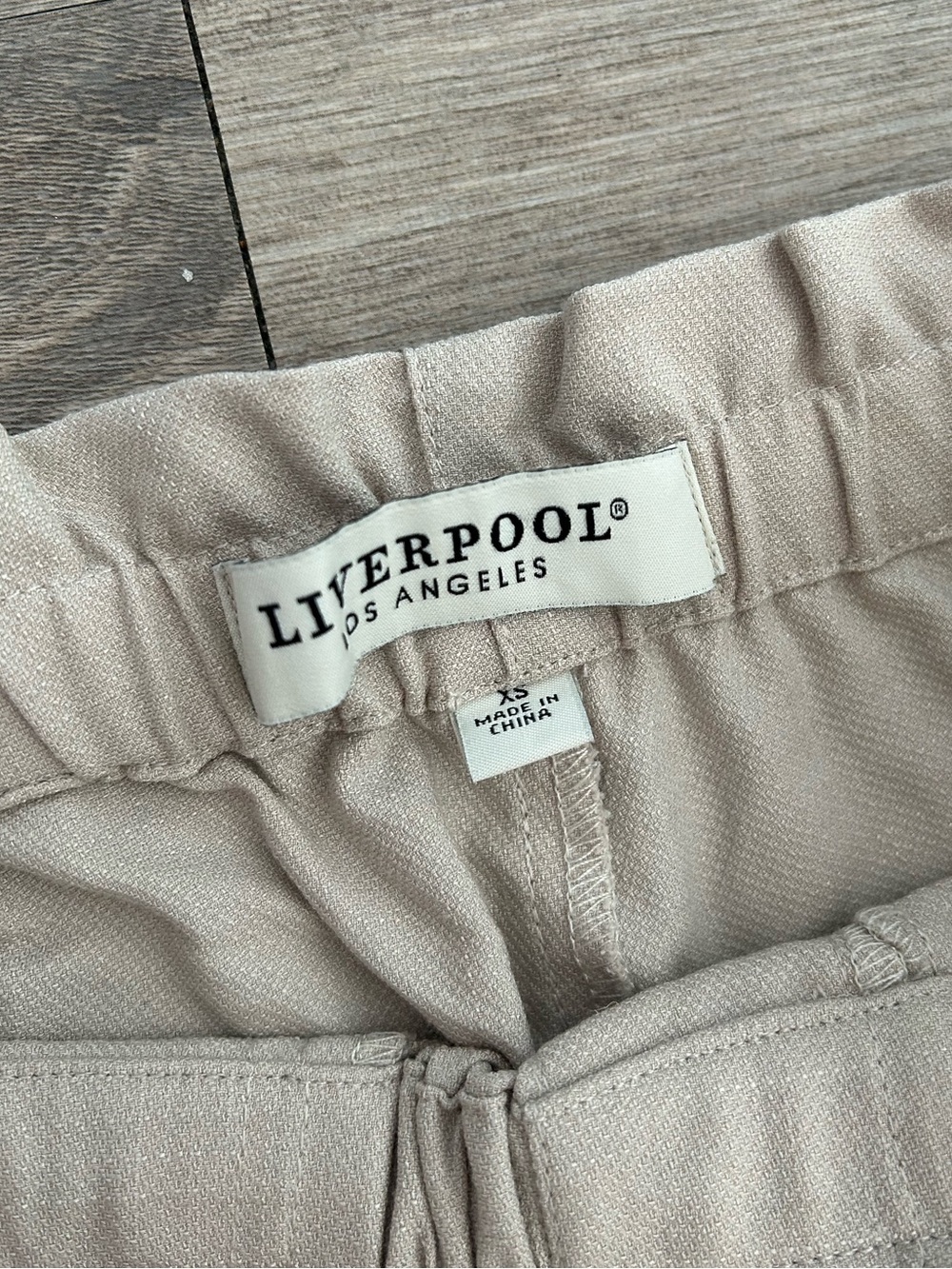 Liverpool Light Tan Drawstring Pants - Picture 2 of 2